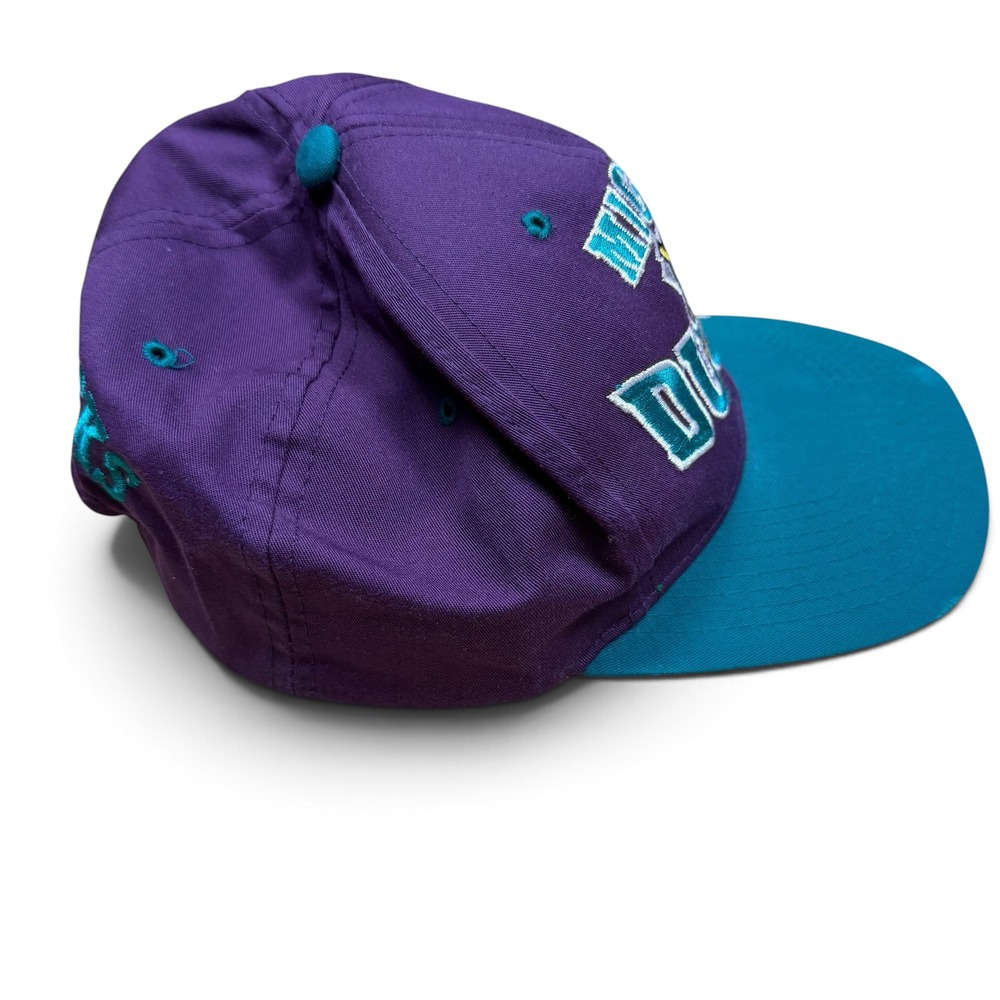 Vintage Mighty Ducks Anaheim NHL Snapback Hat The G Cap Purple Teal Retro Cap - Picture 5 of 11